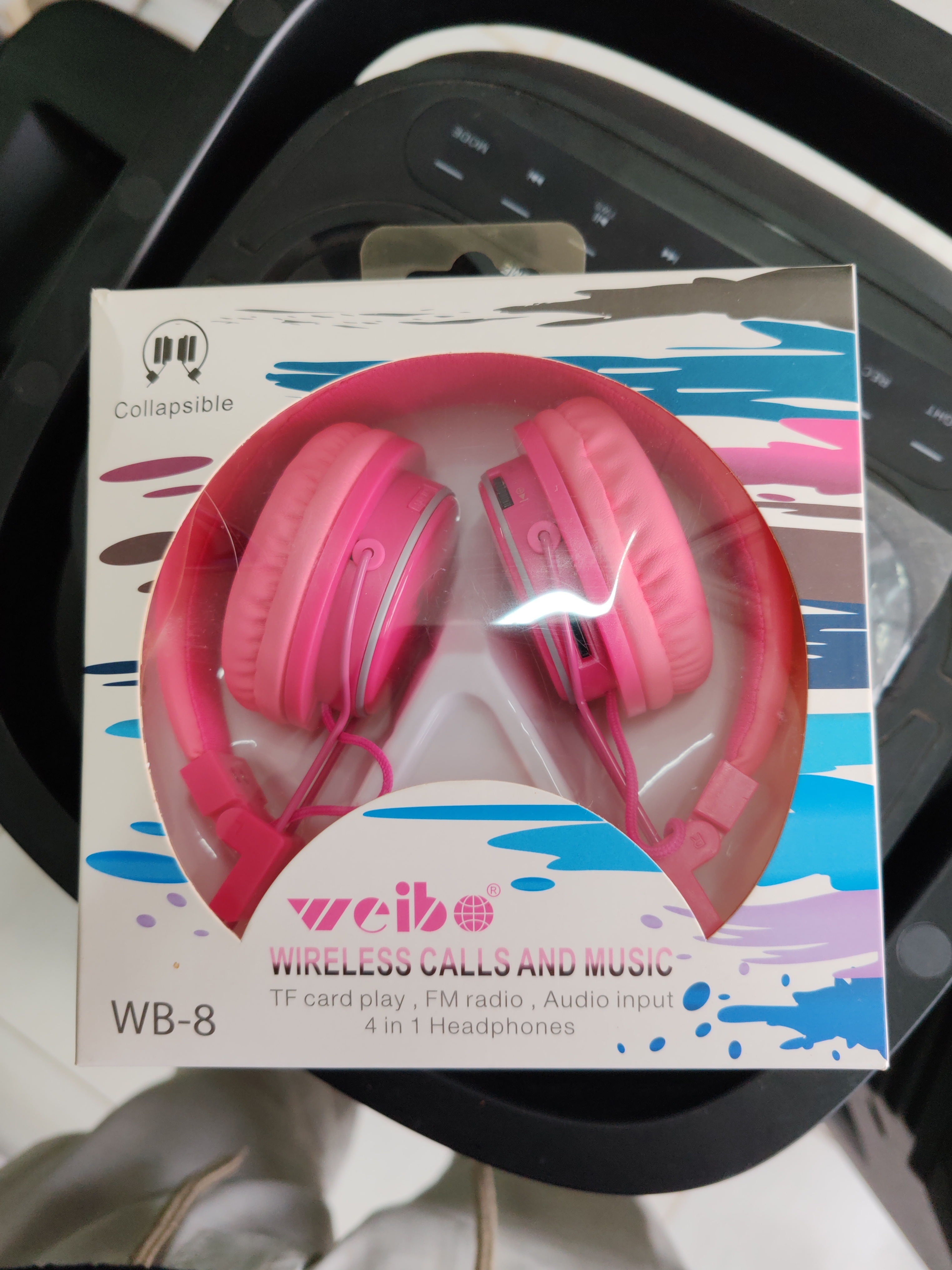 Audífonos Bluetooth Weibo rosados