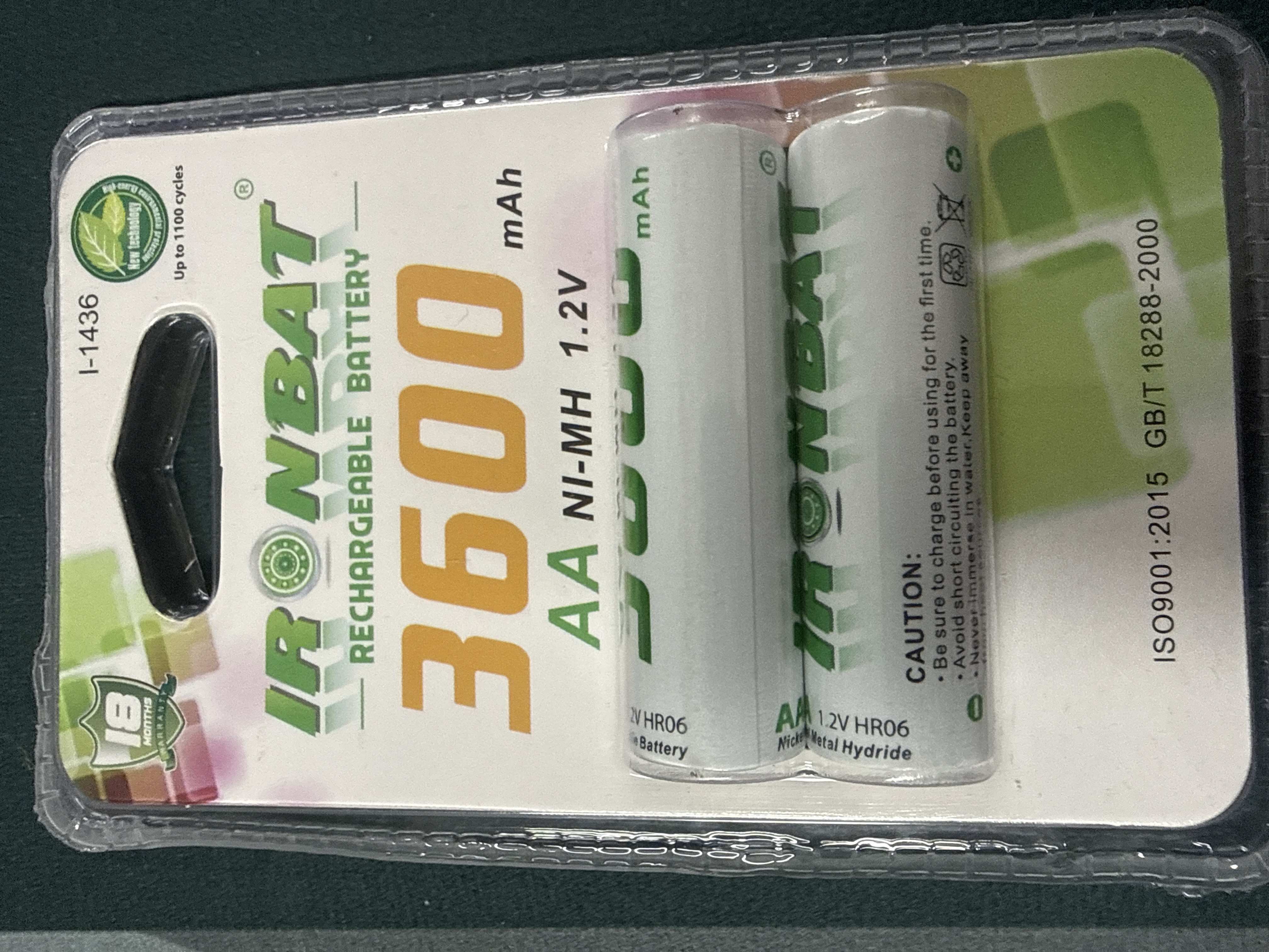 Pilas recargables 3600 mAh