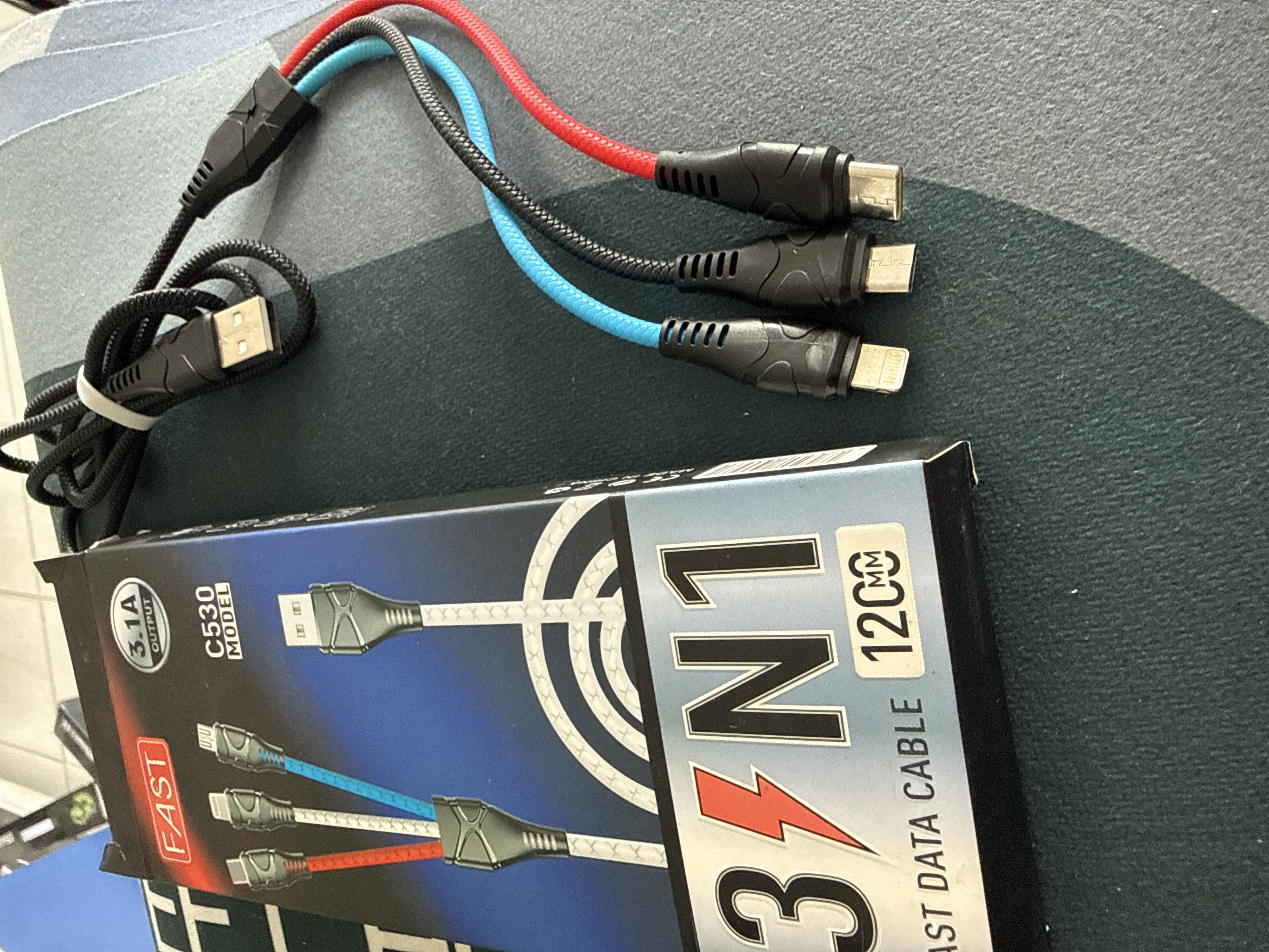 Cable cargador 3/1 (V8-C-IPHONE)