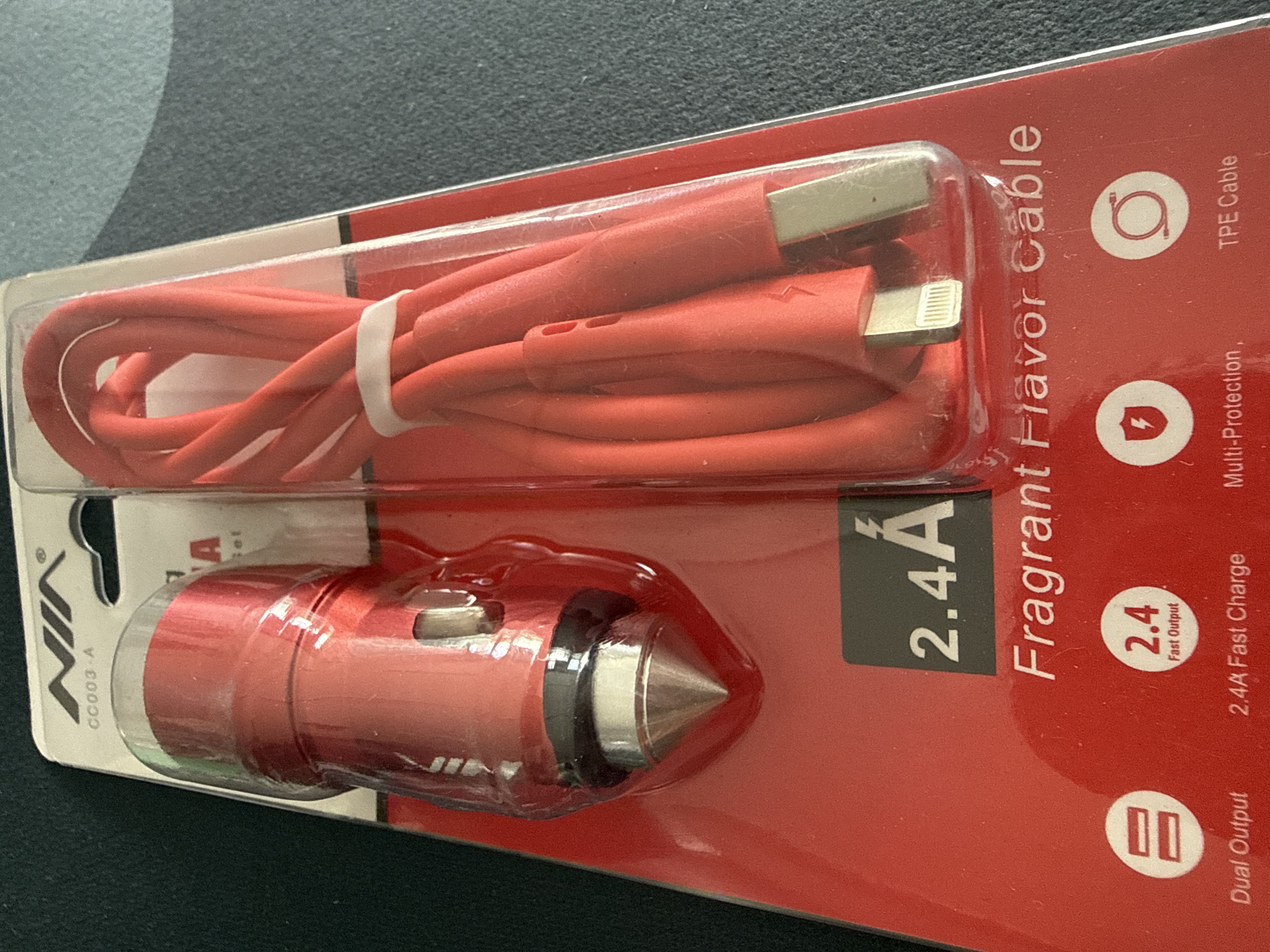 Cargador para carro + cable IPHONE