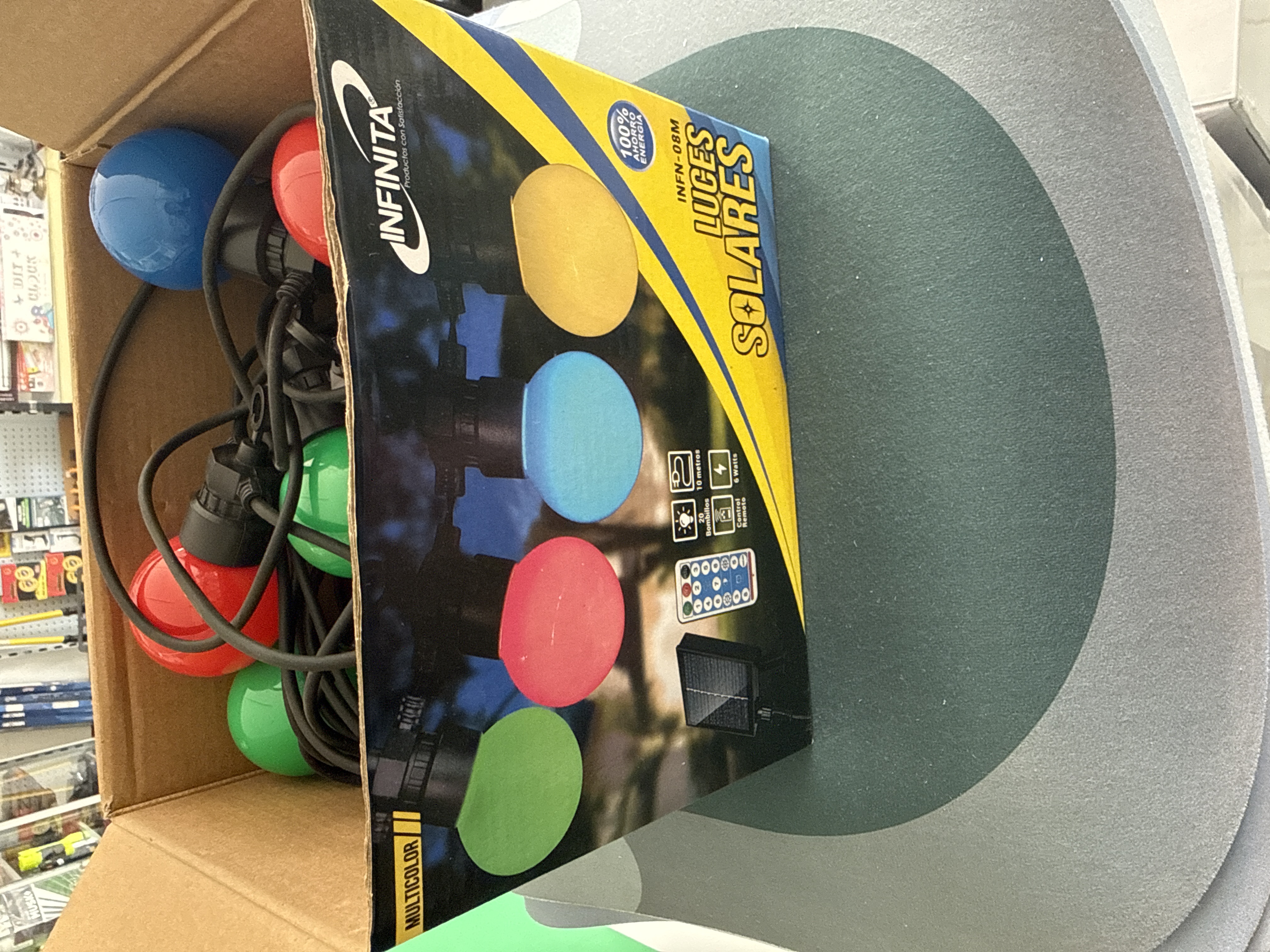 Luces solares multicolor